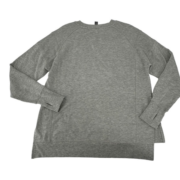 Sweaty Betty Gray Long Sleeve Crew Sweatshirt Top Split side Small - Picture 2 of 13
